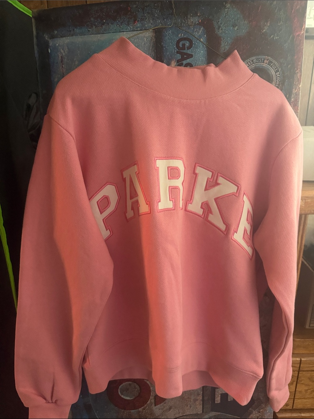 Parke Pink Crewneck Sweatshirt with White